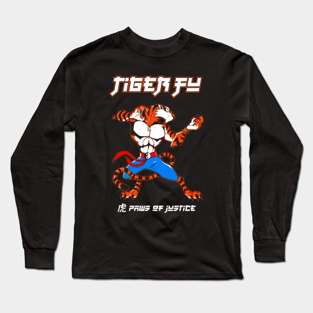 Kung Fu Tiger Long Sleeve T-Shirt by wloem